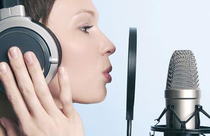 lady doing vocal lessons